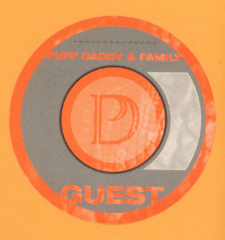 Puff Daddy & Family 2000 Concert Tour GUEST Backstage Pass