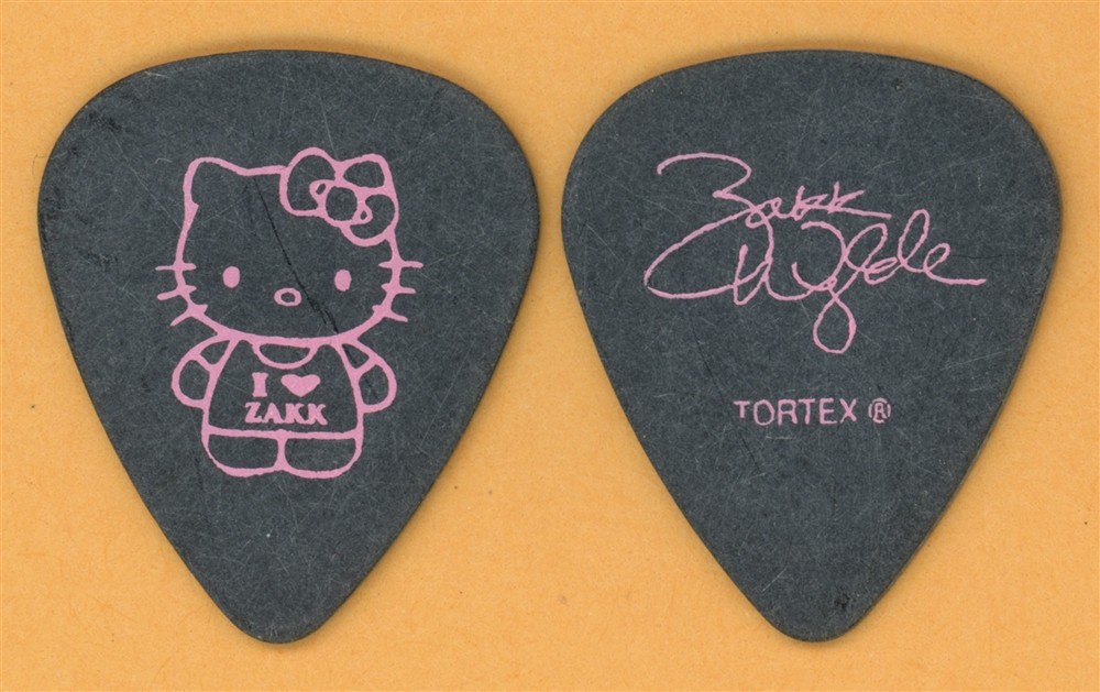 Black Label Society Zakk Wylde Hello Kitty Vintage Guitar Pick - 2006 BLS Tour