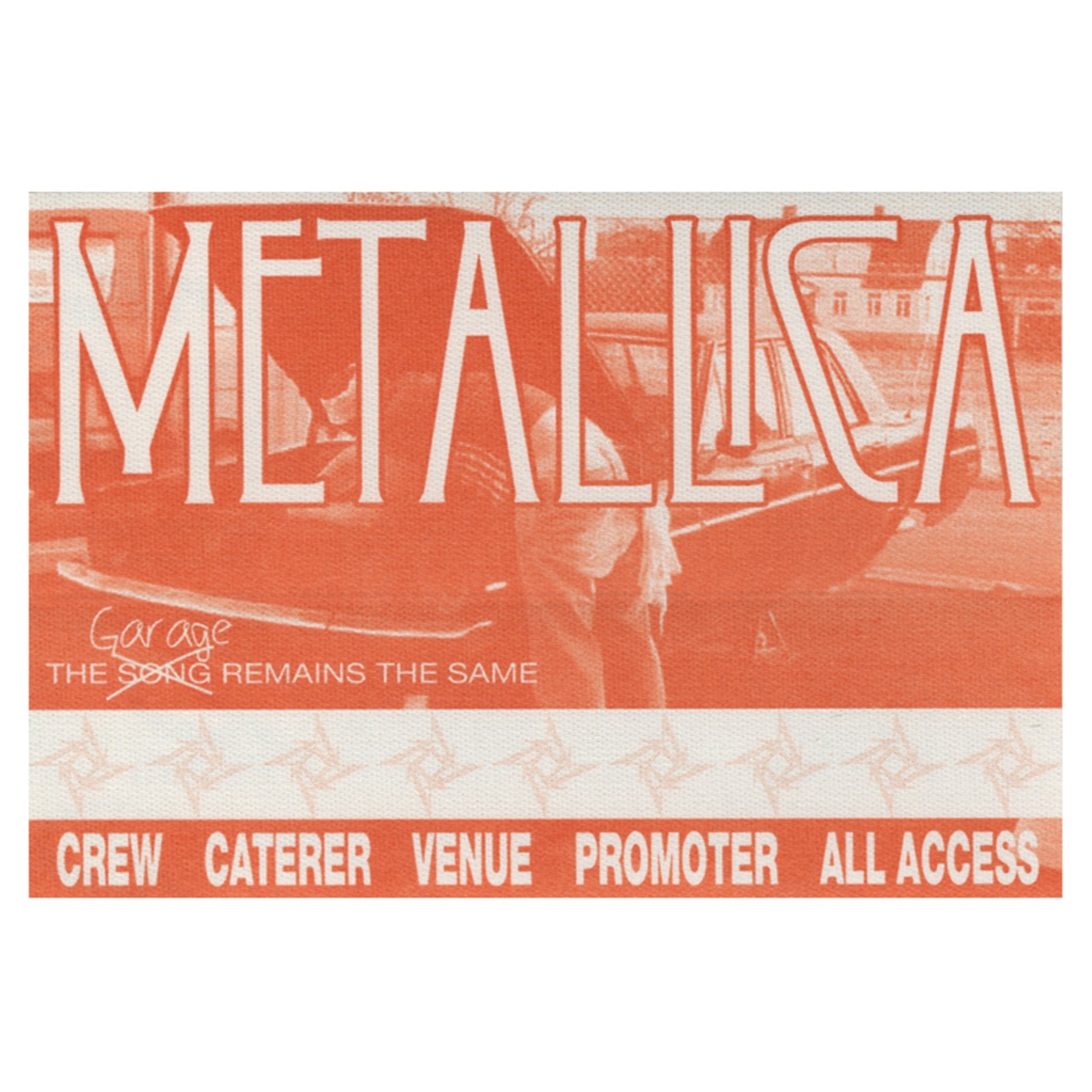 Metallica 1999 Garage Remains the Same Concert Tour All Access Backstage Pass