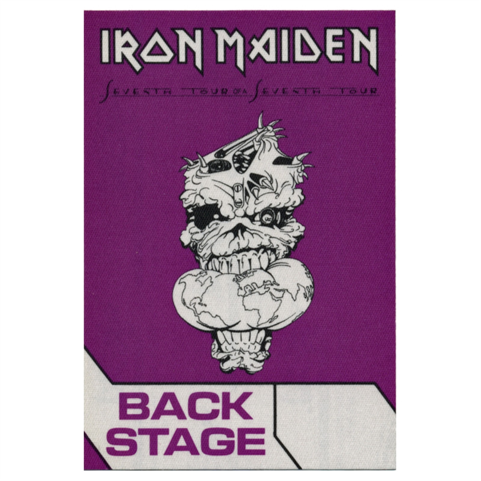 Iron Maiden 1988 Seventh Son Concert Tour Backstage Pass