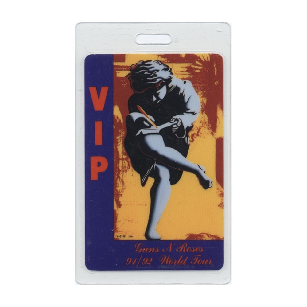 Guns N Roses 1991 Use Your Illusion Tour VIP Laminated Backstage Pass