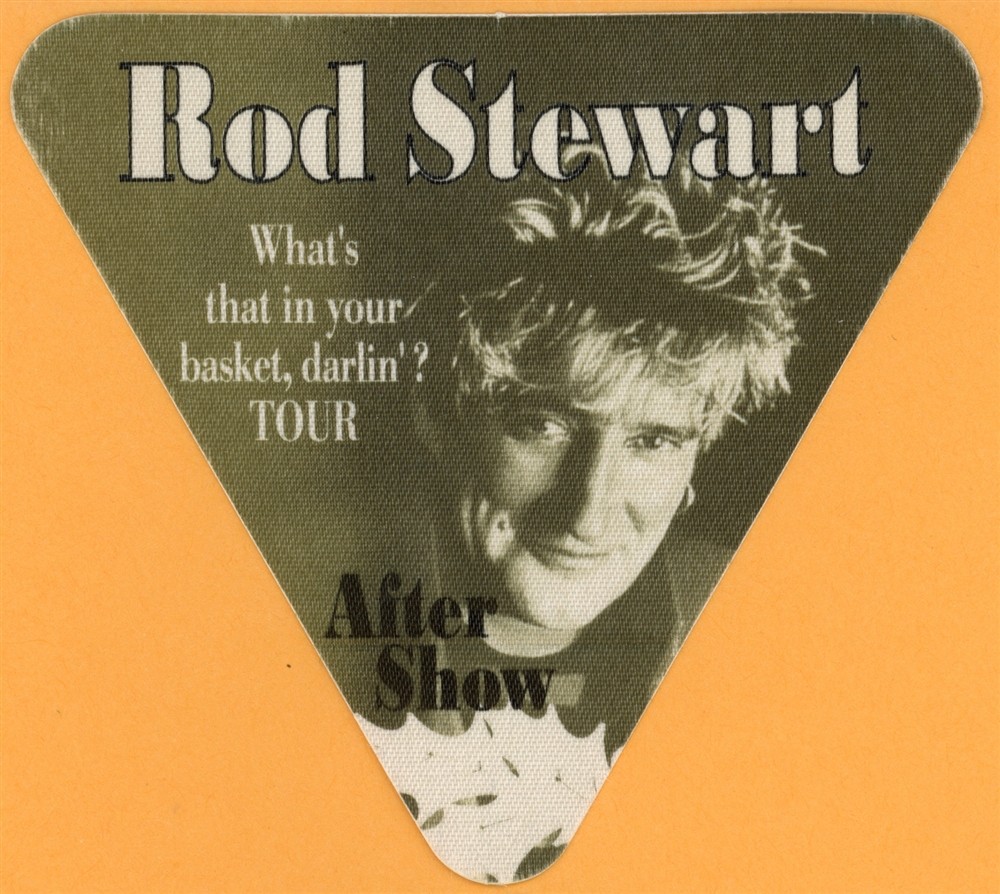 Rod Stewart 2009 What's in Your Basket Concert Tour After Show Backstage Pass