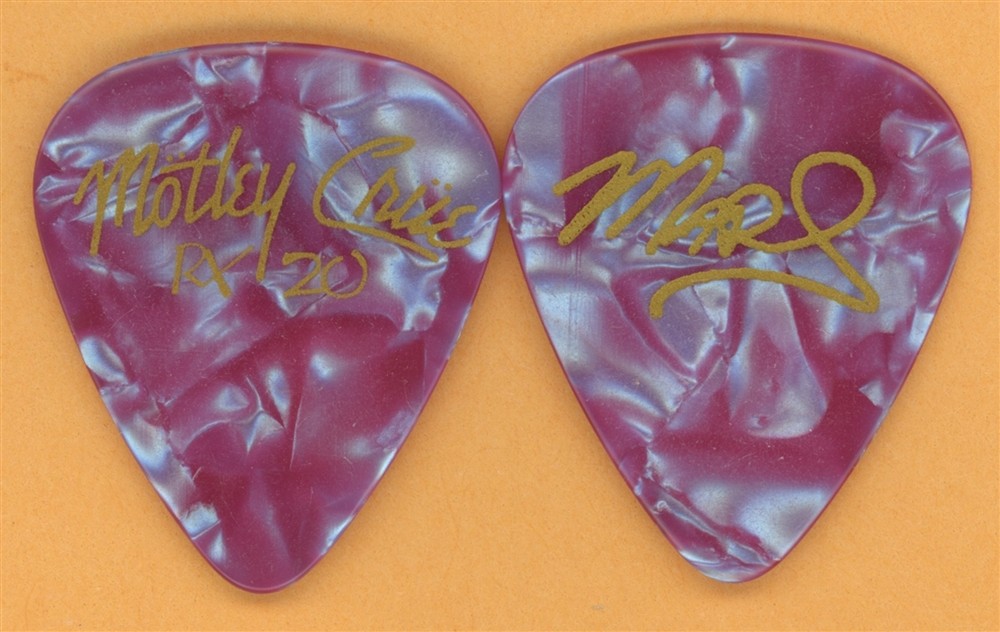 Motley Crue Mick Mars Vintage Guitar Pick - 2009 RX 20 Tour