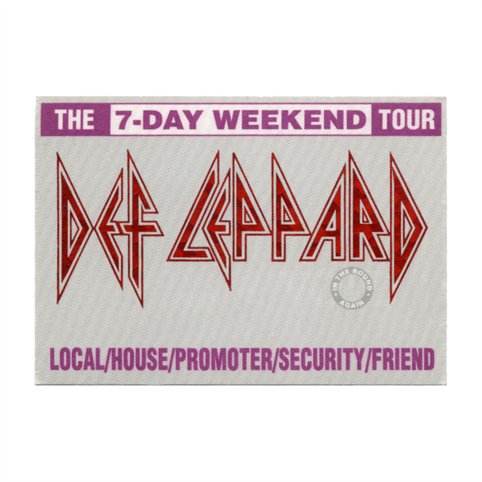 Def Leppard 1992 Adrenalize Concert Tour Local Crew Backstage Pass