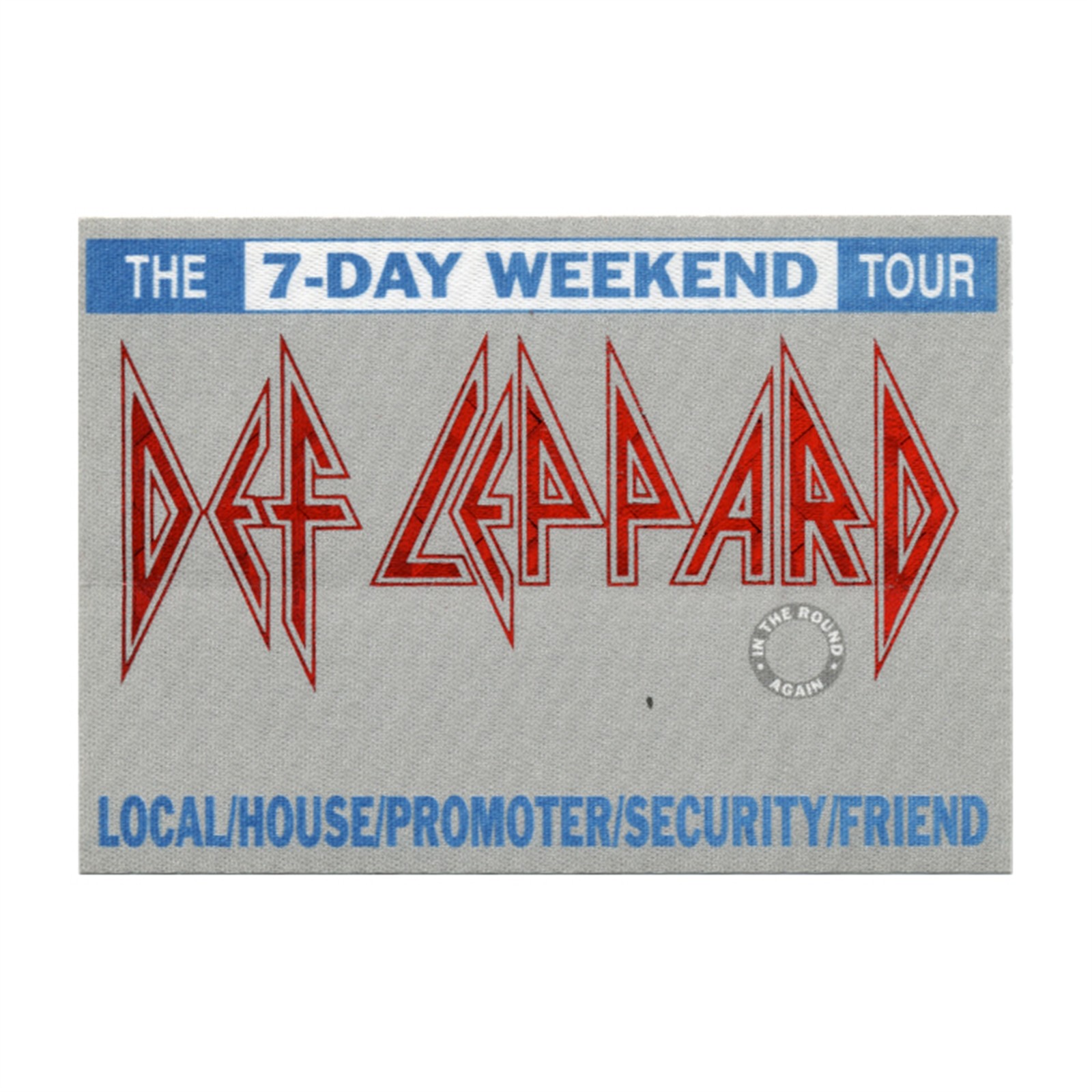 Def Leppard 1992 Adrenalize Concert Tour Local Crew Backstage Pass