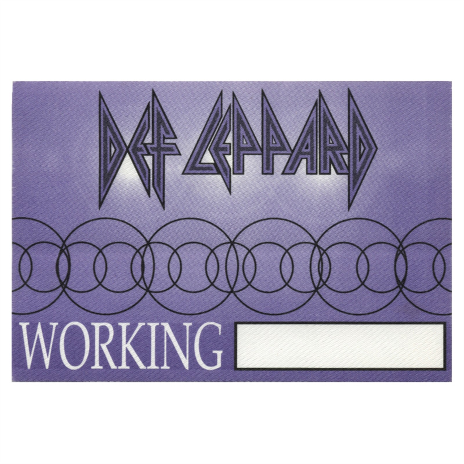 Def Leppard 1999 Euphoria Concert Tour Working Crew Backstage Pass