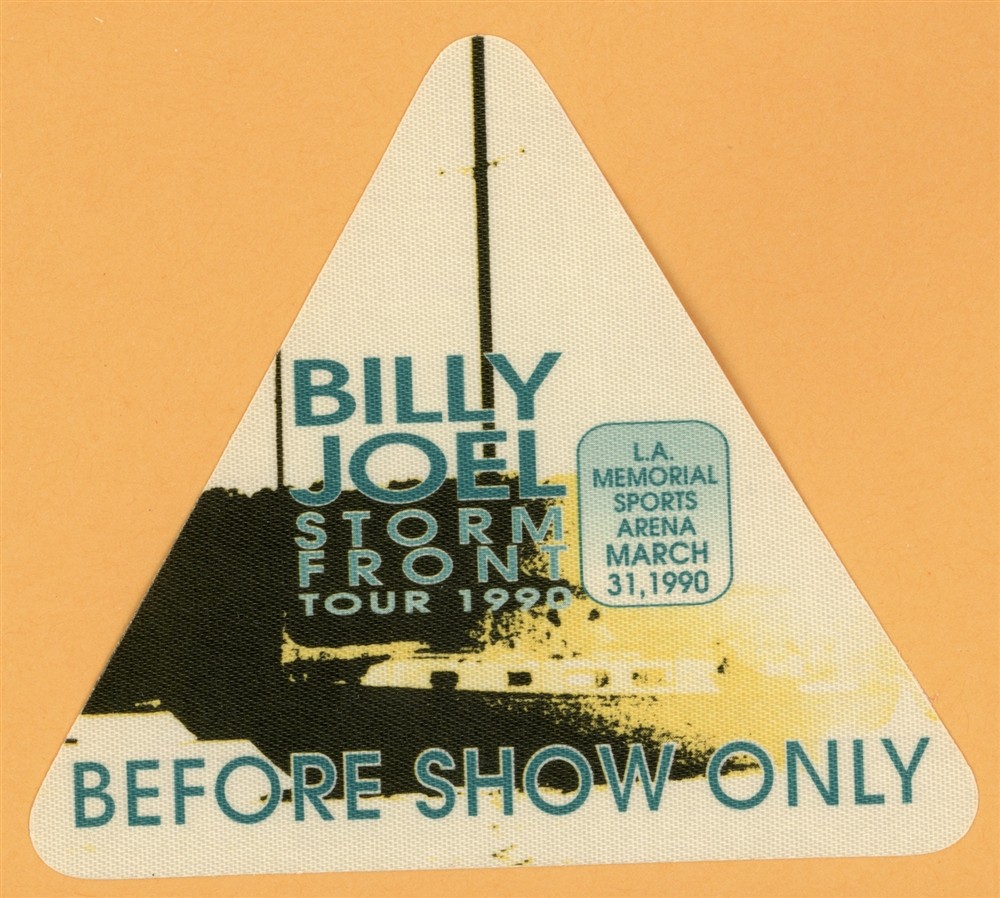 Billy Joel 1990 Storm Front Concert Tour Before Show Backstage Pass