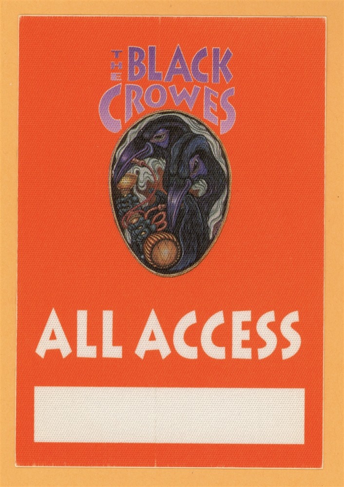 Black Crowes 1993 High as the Moon Concert Tour All Access Backstage Pass