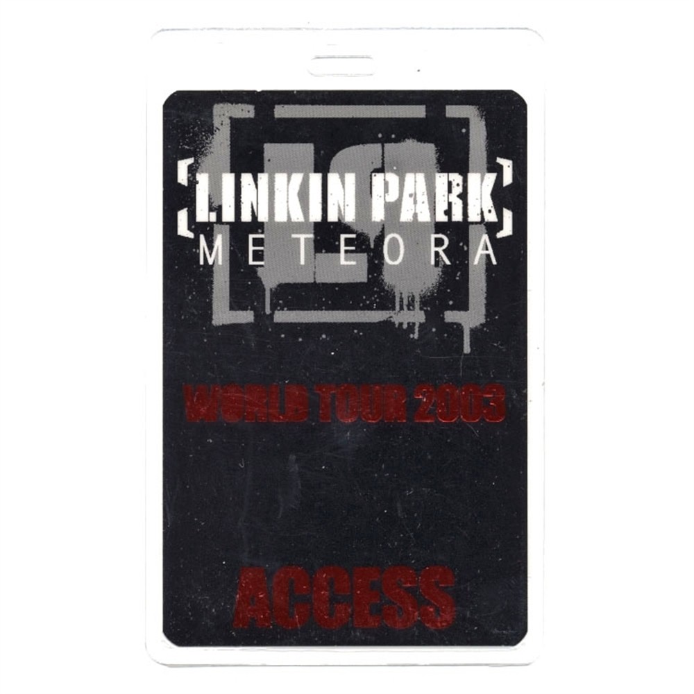 Linkin Park 2003 Meteora Concert Tour Laminated Backstage Pass
