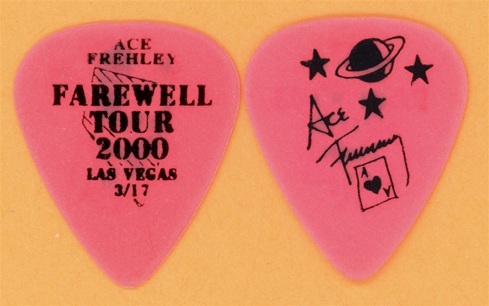 KISS 2000 Farewell Tour Ace Frehley Vintage Guitar Pick - Las Vegas, NV