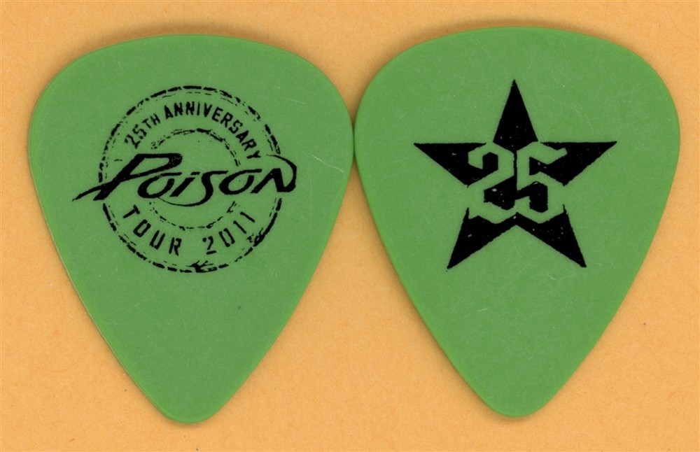 Poison Bobby Dall Vintage Guitar Pick - 2011 25th Anniversary Tour