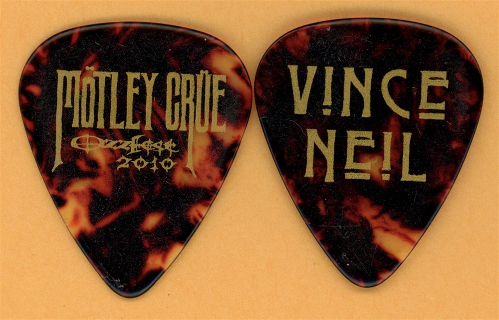 Motley Crue Vince Neil Vintage Guitar Pick - 2010 Ozzfest Tour