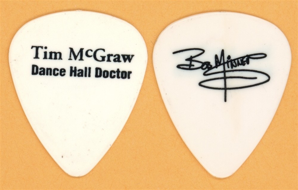 Tim McGraw Bob Minner Vintage Guitar Pick - 2002 Dance Hall Doctors Tour