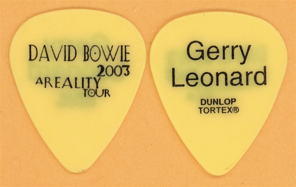 David Bowie Gerry Leonard Vintage Guitar Pick - 2003 A Reality Tour