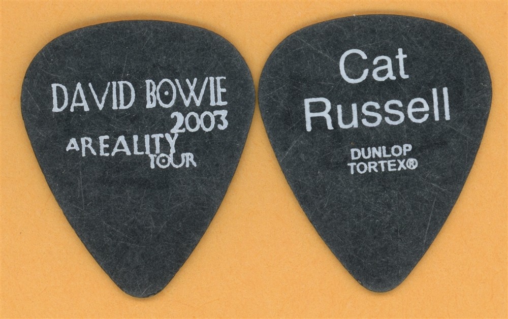 David Bowie Cat Russell Vintage Guitar Pick - 2003 A Reality Tour