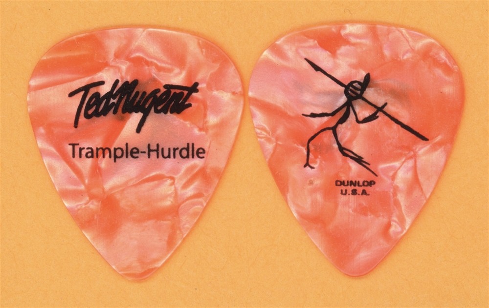 Ted Nugent Vintage Guitar Pick - 2010 Trample-Hurdle Tour