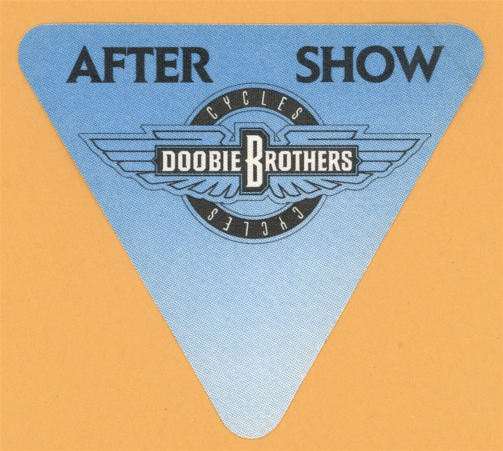Doobie Brothers 1989 Cycles Concert Tour AFTER SHOW Backstage Pass