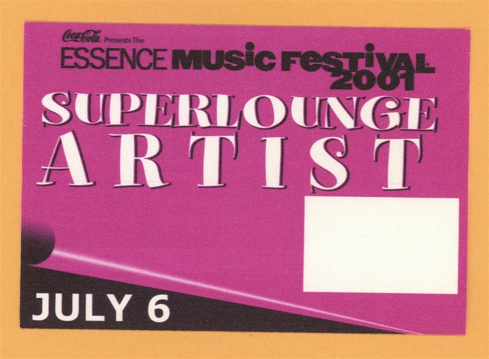Destinys Child 2001 Essence Festival Concert Tour ARTIST Backstage Pass