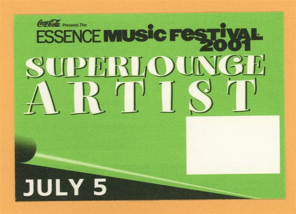 Destinys Child 2001 Essence Festival Concert Tour ARTIST Backstage Pass