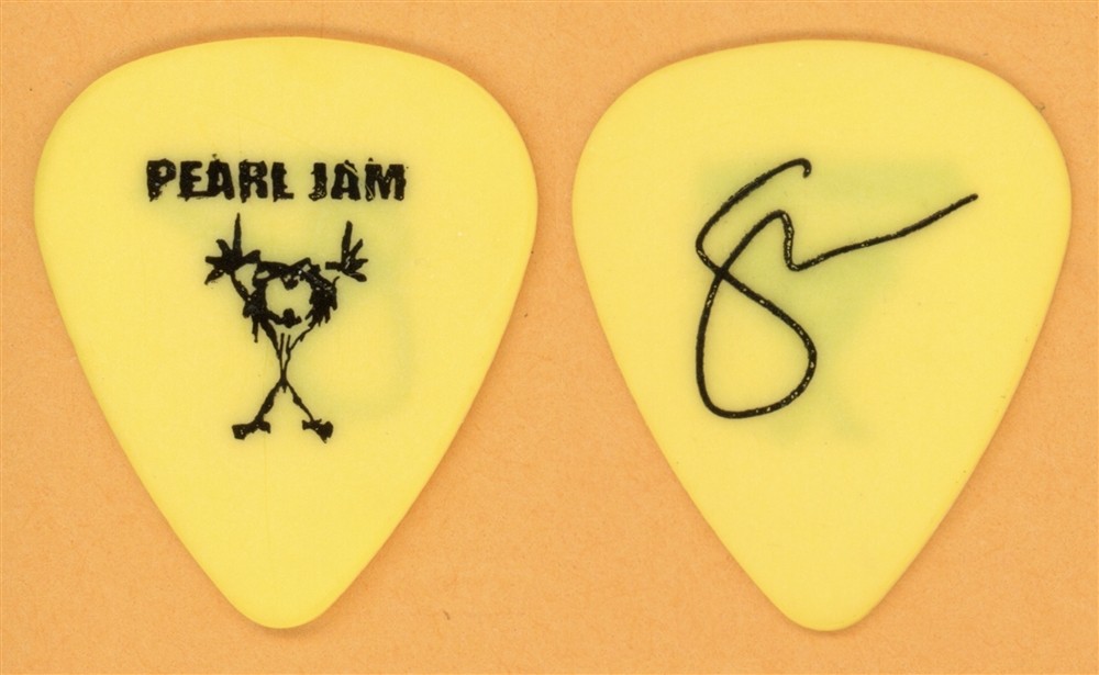 Pearl Jam Stone Gossard Stickman Vintage Guitar Pick - 1993 VS. Tour