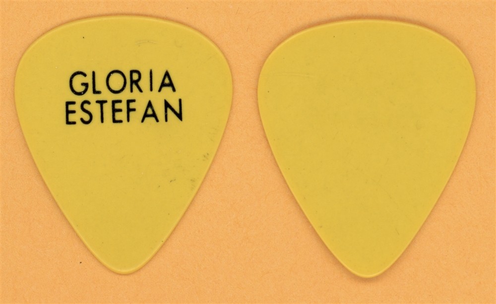 Gloria Estefan Vintage Yellow Guitar Pick - 1988 Let it Loose Tour