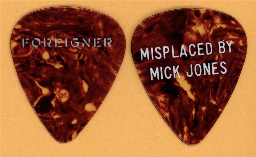 Foreigner Misplaced By Mick Jones Vintage Guitar Pick - 1981 4 Tour