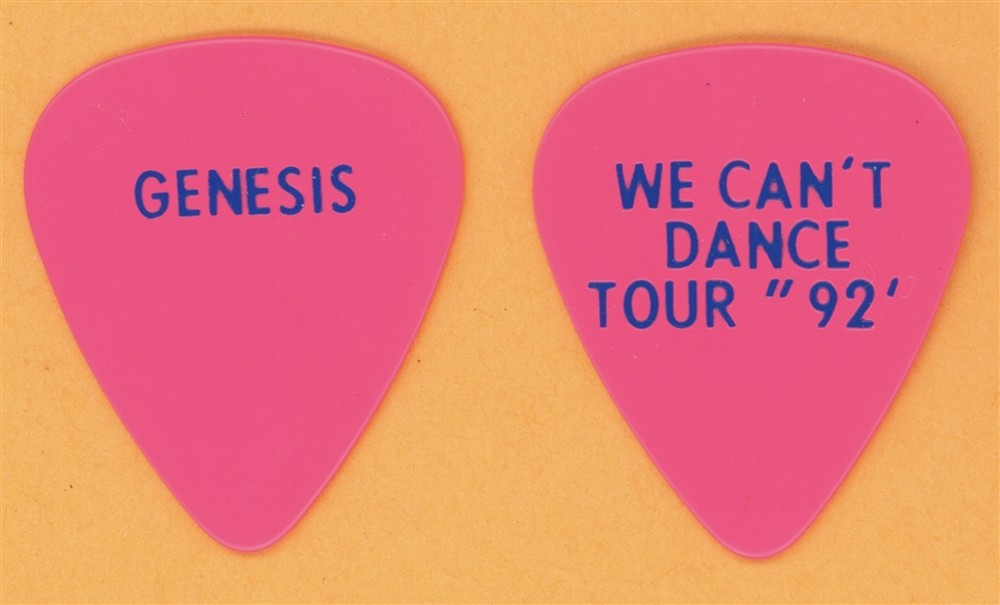 Genesis Daryl Stuermer Blue on Pink Guitar Pick - 1992 We Can't Dance Tour