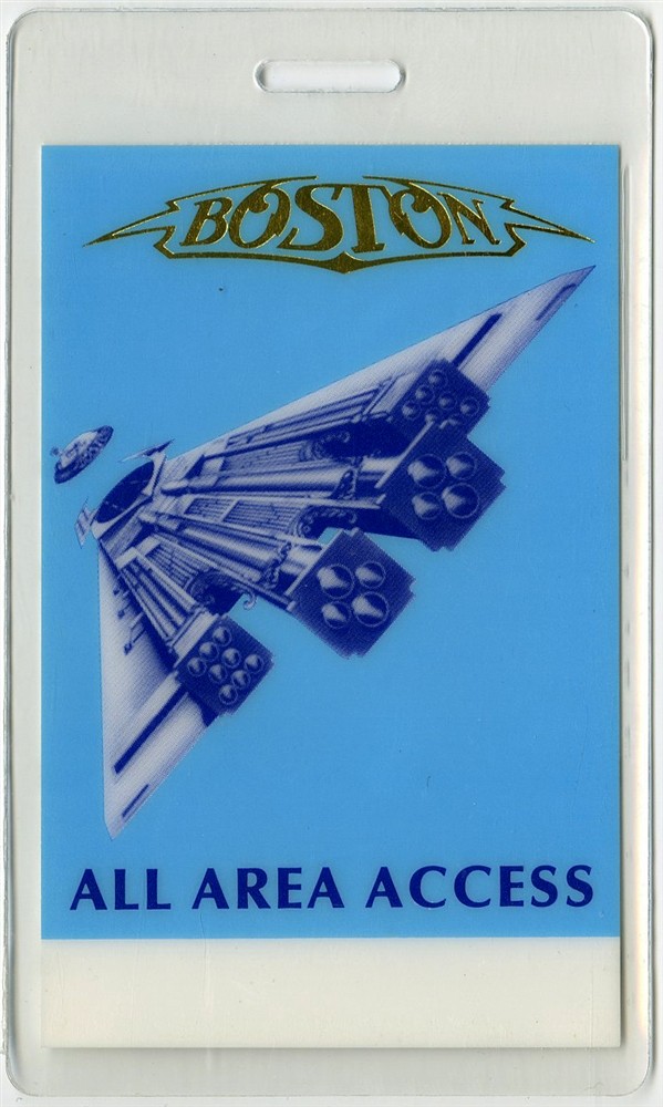 Boston 1986 Third Stage Concert Tour All Access Laminated Backstage Pass