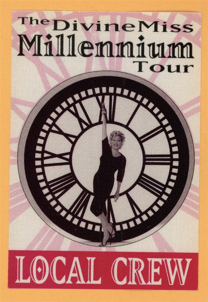 Bette Midler 1999 The Divine Millennium Tour LOCAL CREW Backstage Pass