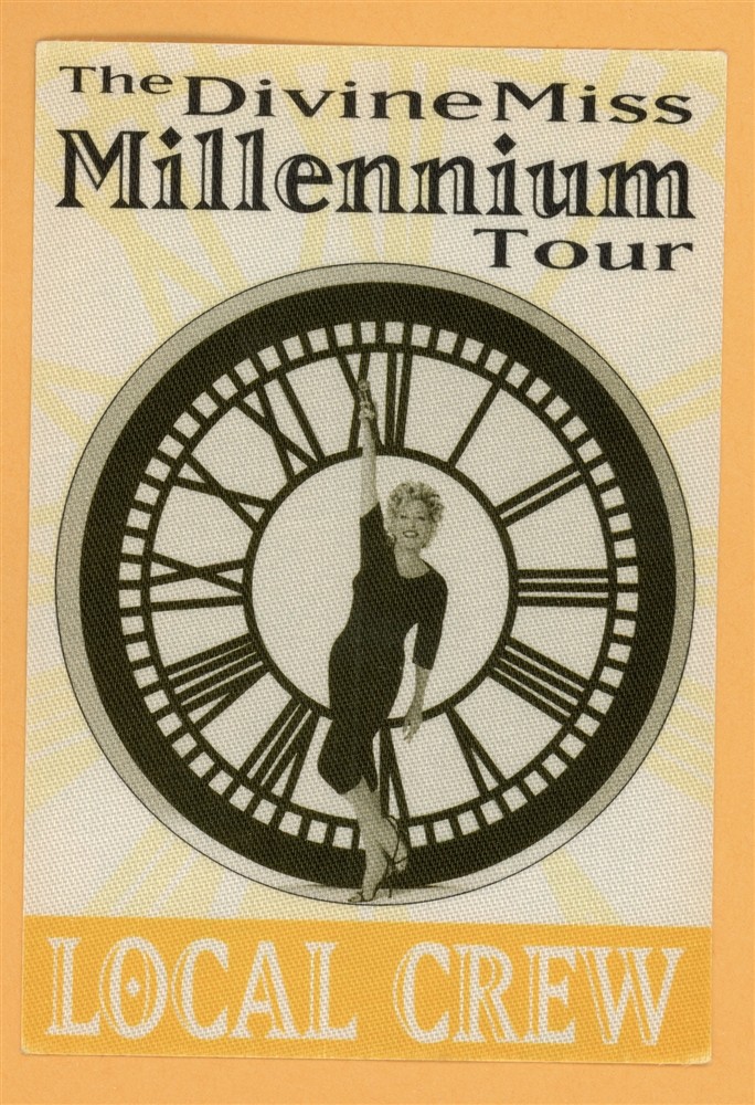 Bette Midler 1999 The Divine Millennium Tour LOCAL CREW Backstage Pass