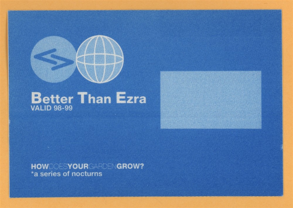 Better Than Ezra 1998 Concert Tour Backstage Pass