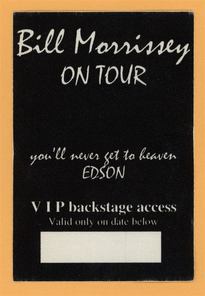 Bill Morrissey Concert Tour VIP Backstage Pass