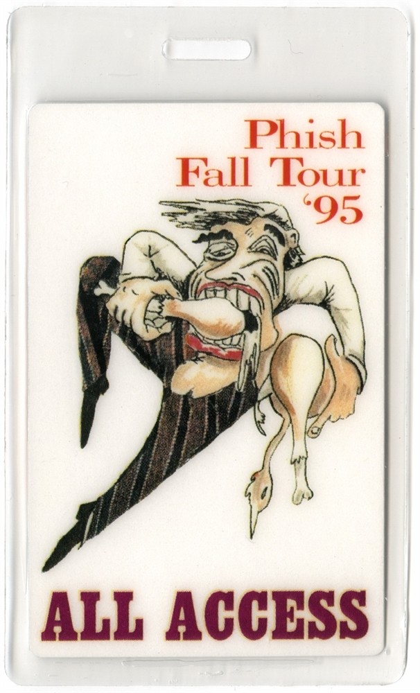 Phish 1995 A Live One Concert Tour All Access Laminated Backstage Pass