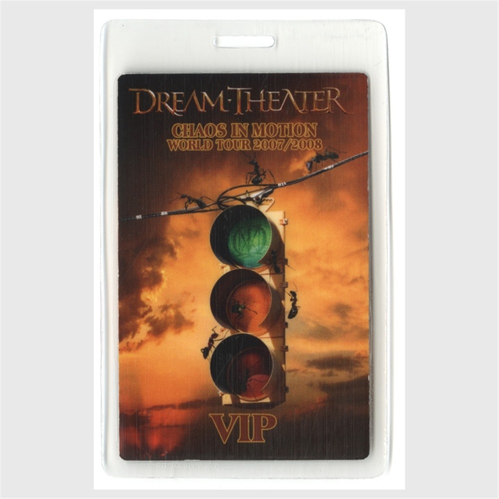 Dream Theater 2007 Laminated Backstage Pass - Chaos Motion Tour