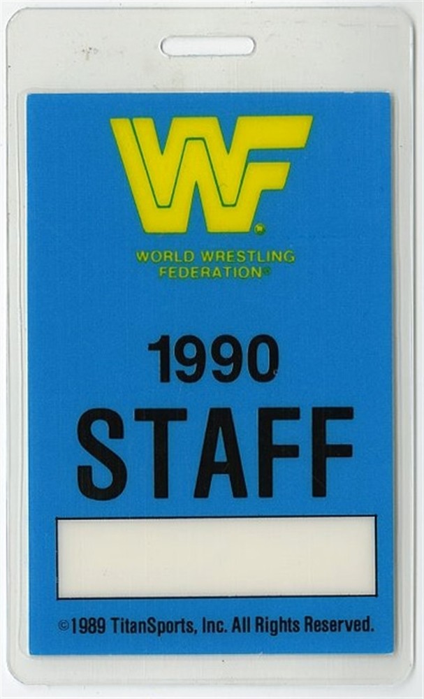 WWF World Wrestling Federation 1990 Ultimate Warrior Laminated Backstage Pass