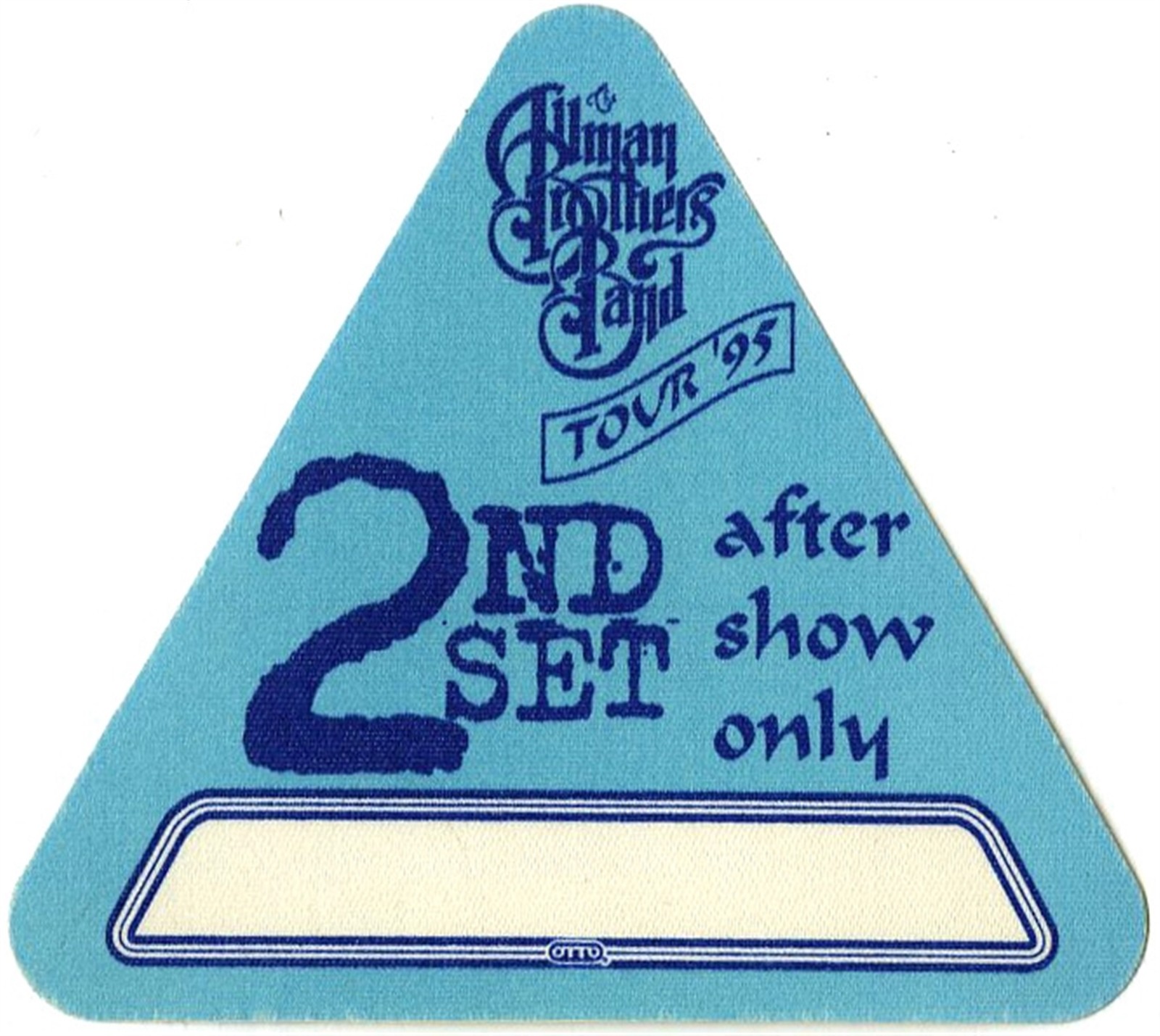 Allman Brothers 1995 2nd Set Concert Tour AFTER SHOW Backstage Pass