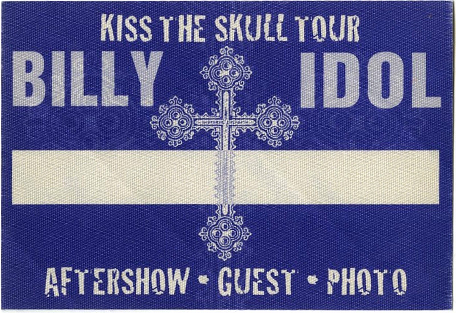 Billy Idol 2002 KISS the Skull Concert Tour Backstage Pass