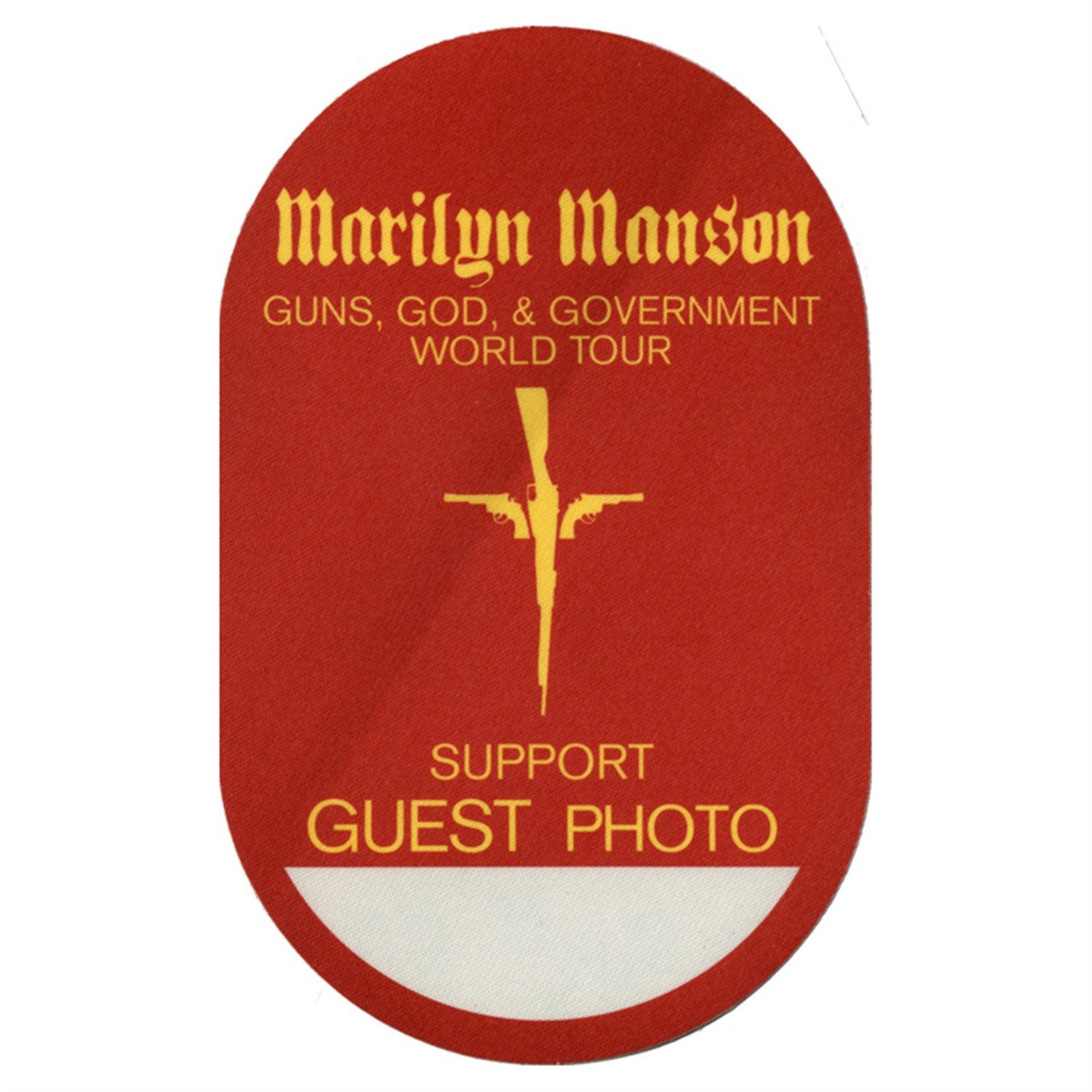 Marilyn Manson 2001 Holy Wood Concert Tour Support Backstage Pass