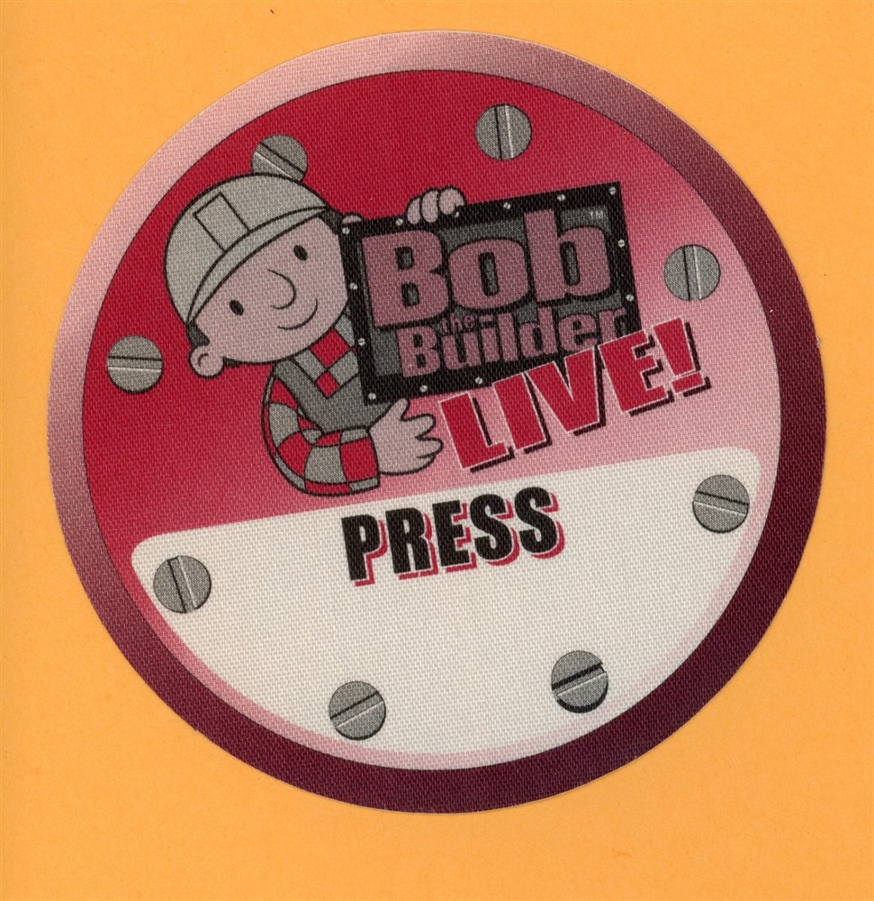 Bob the Builder Live! Concert Tour PRESS Backstage Pass Red