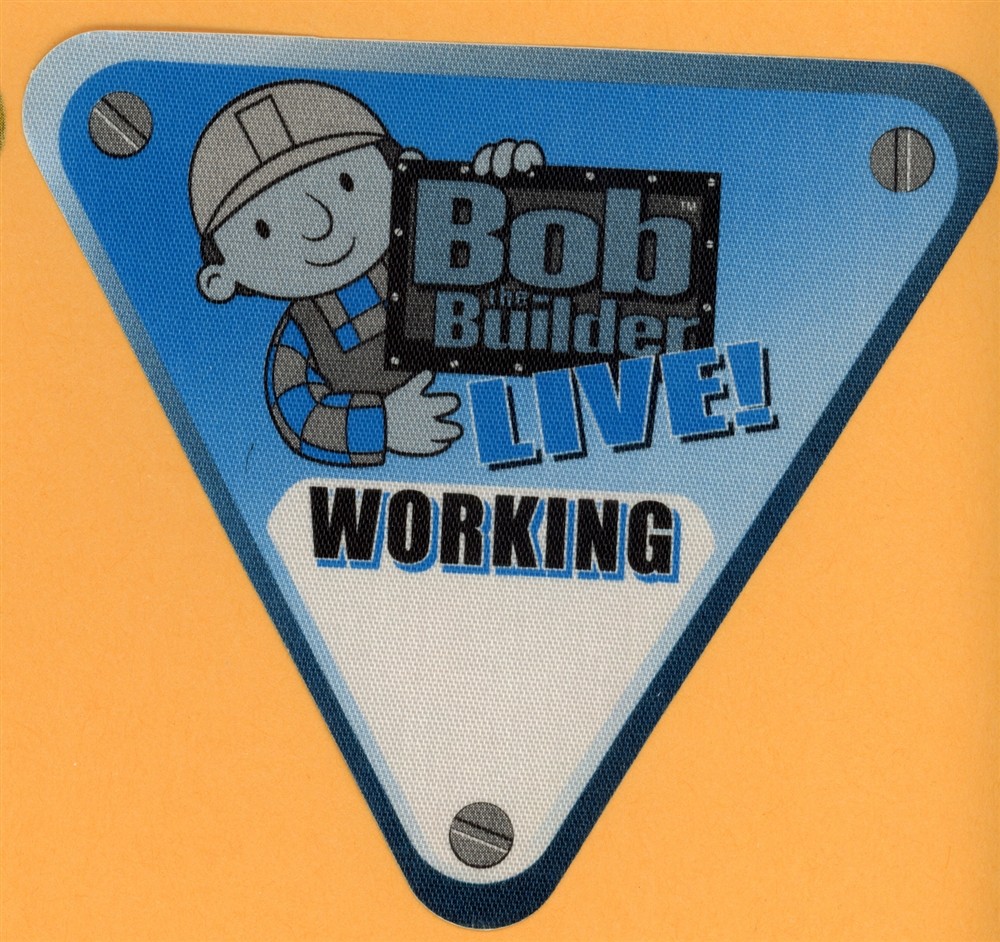 Bob the Builder Live! Concert Tour WORKING Backstage Pass Blue