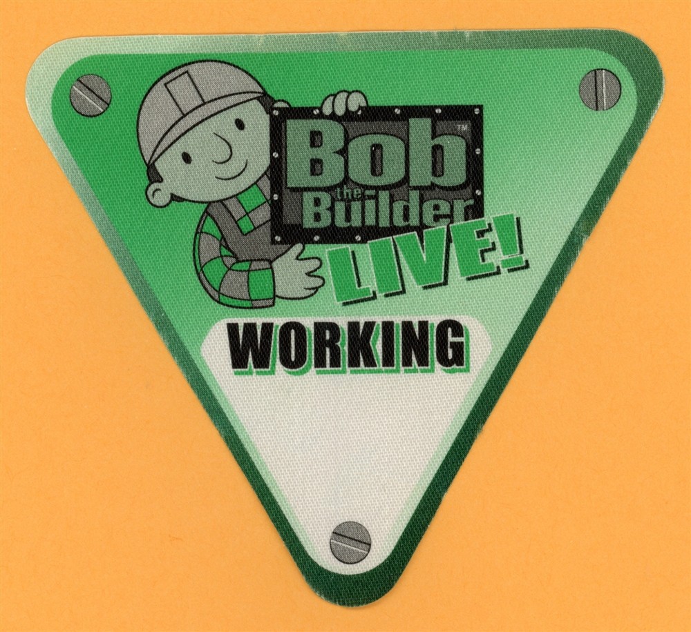 Bob the Builder Live! Concert Tour WORKING Backstage Pass Green
