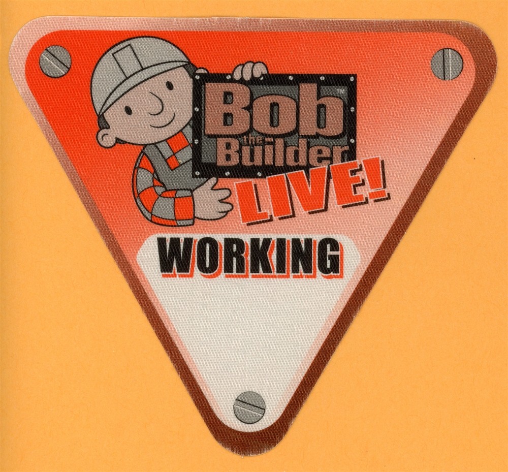 Bob the Builder Live! Concert Tour WORKING Backstage Pass Orange