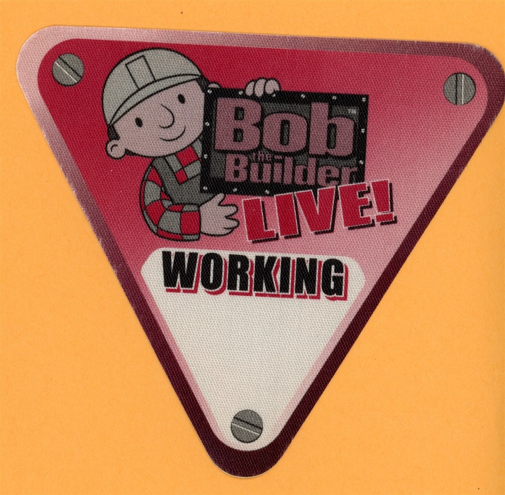 Bob the Builder Live! Concert Tour WORKING Backstage Pass Red