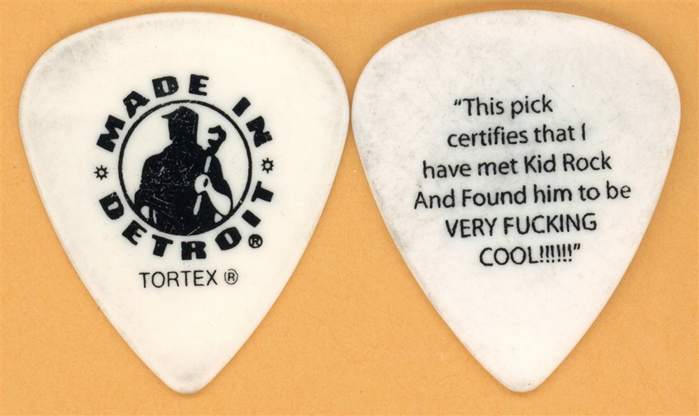 Kid Rock Made in Detroit Vintage Guitar Pick - 2008 Rock and Rebels Tour