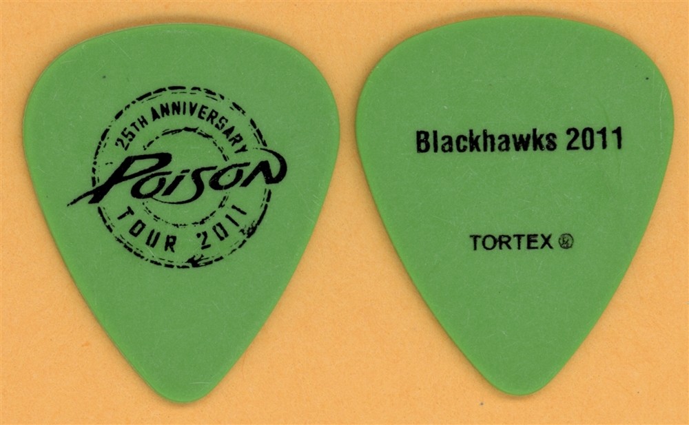 Poison Blackhawks Vintage Guitar Pick - 2011 25th Anniversary Tour