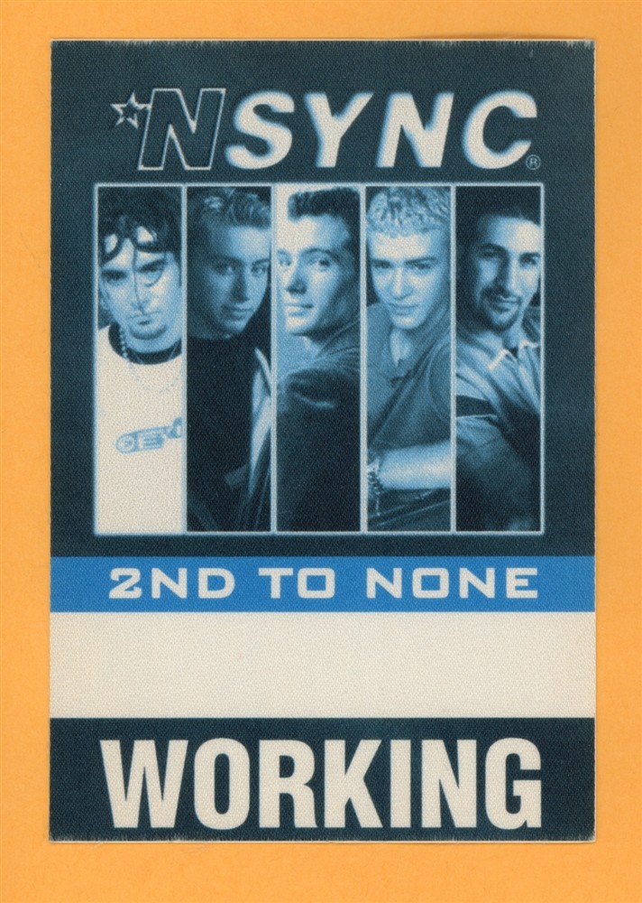 NSYNC 1997 2nd To None Concert Tour Working Backstage Pass