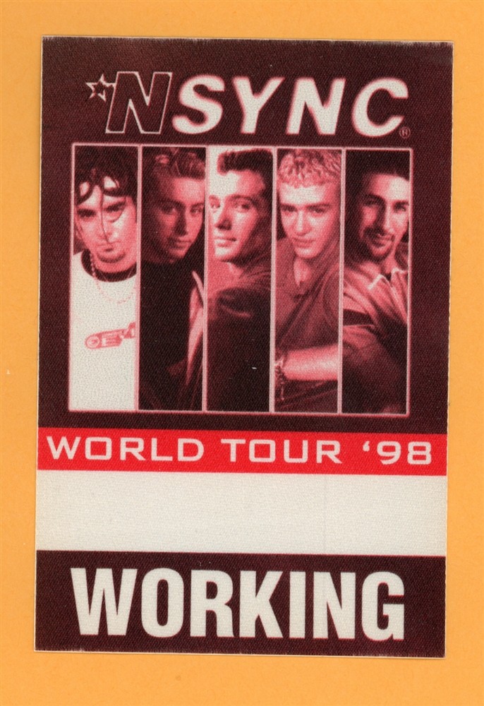 NSYNC 1997 2nd To None Concert Tour Working Backstage Pass