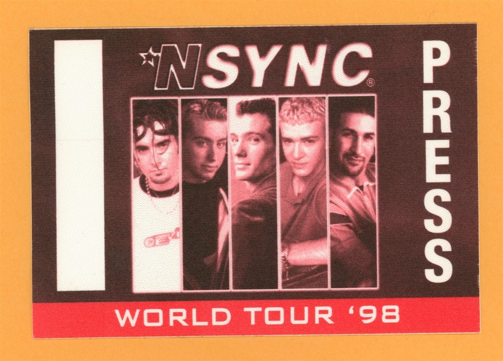NSYNC Vintage Satin Backstage Pass - 1998 2nd To None Tour