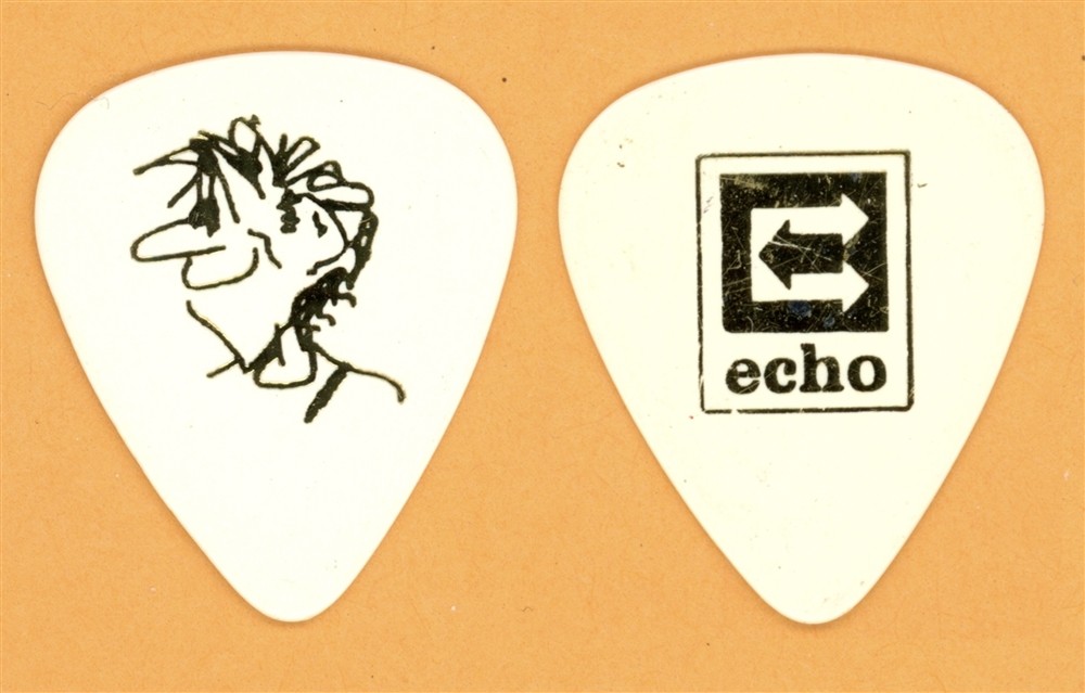 Tom Petty and The Heartbreakers GLD/White Vintage Guitar Pick - 1999 Echo Tour