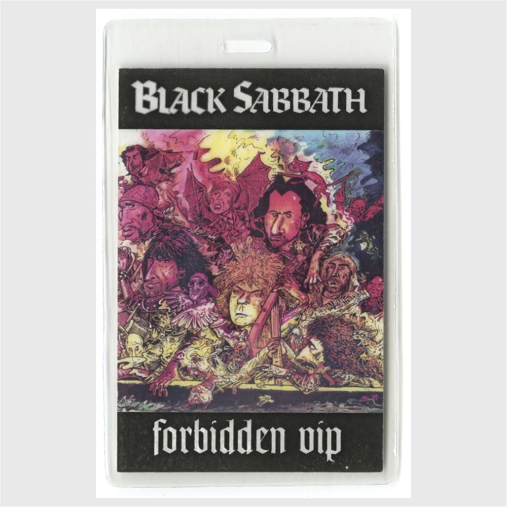 Black Sabbath 1998 Tour w/ Pantera VIP Laminated Backstage Pass